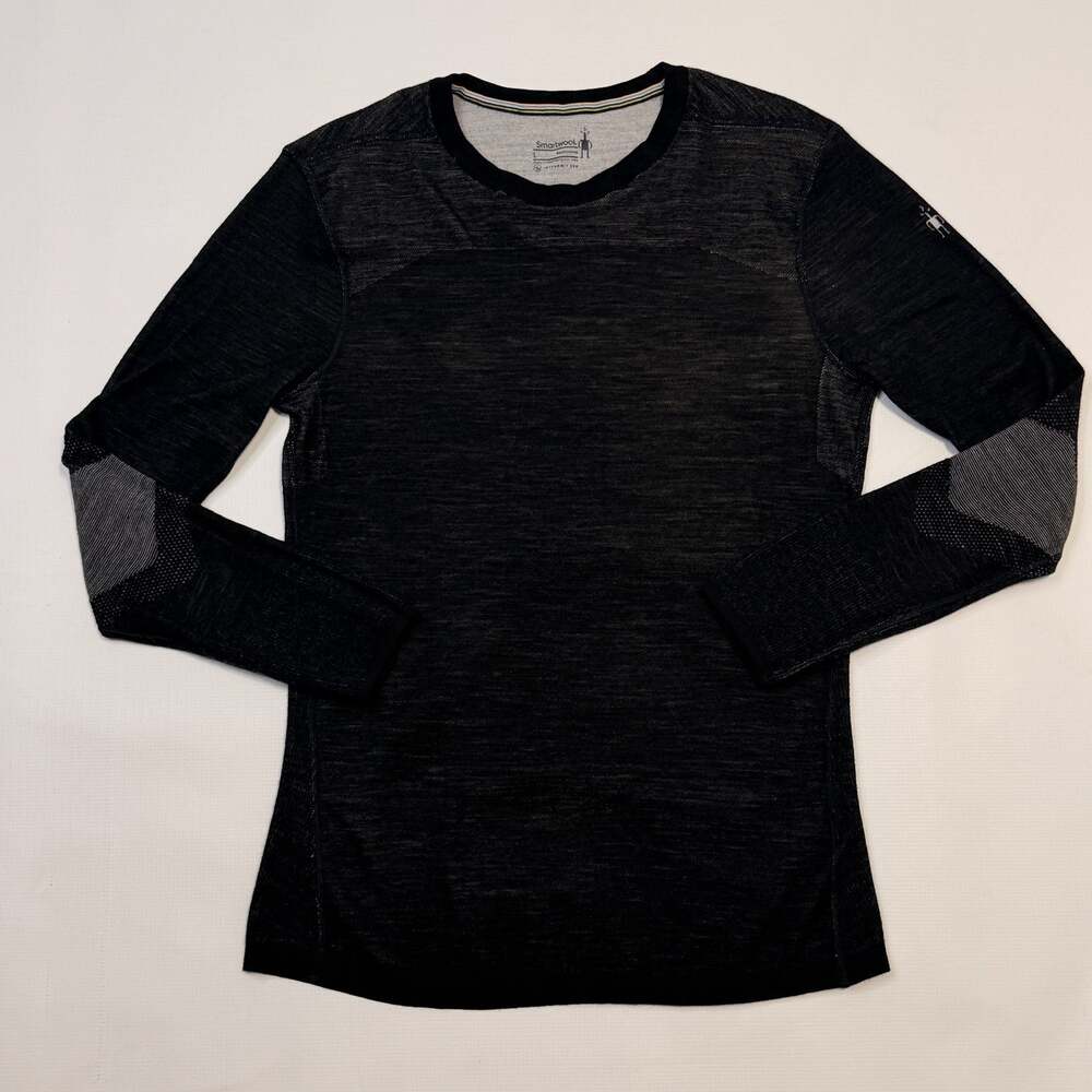 Smartwool Shirt Mens Large Black Long Sleeve Intraknit 200 Thermal Base Layer